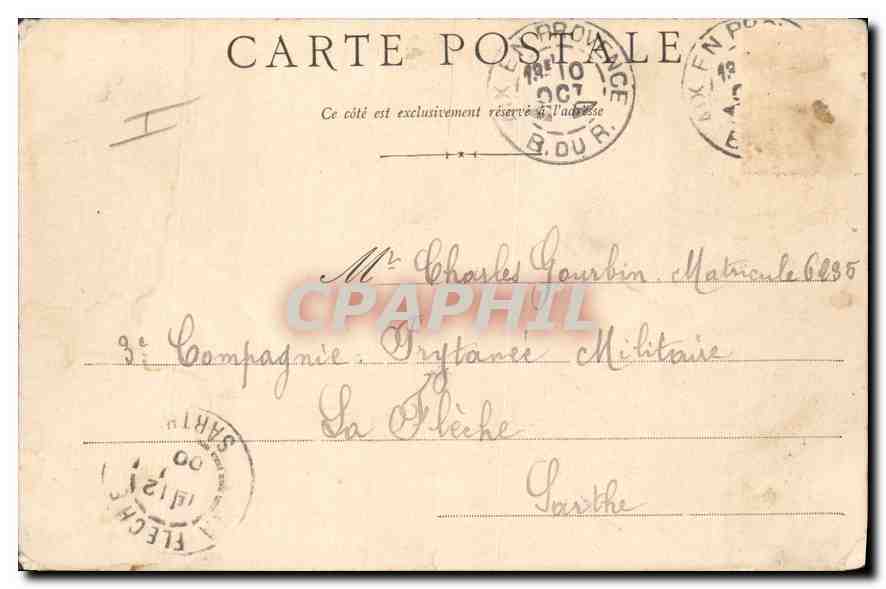 CPA Aix en Provence Fontaine Monumentale de la Rotonde — Verso