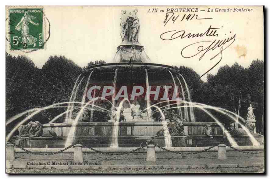 AIX IN PROVENCE — Die Grande Fontaine — Martinet