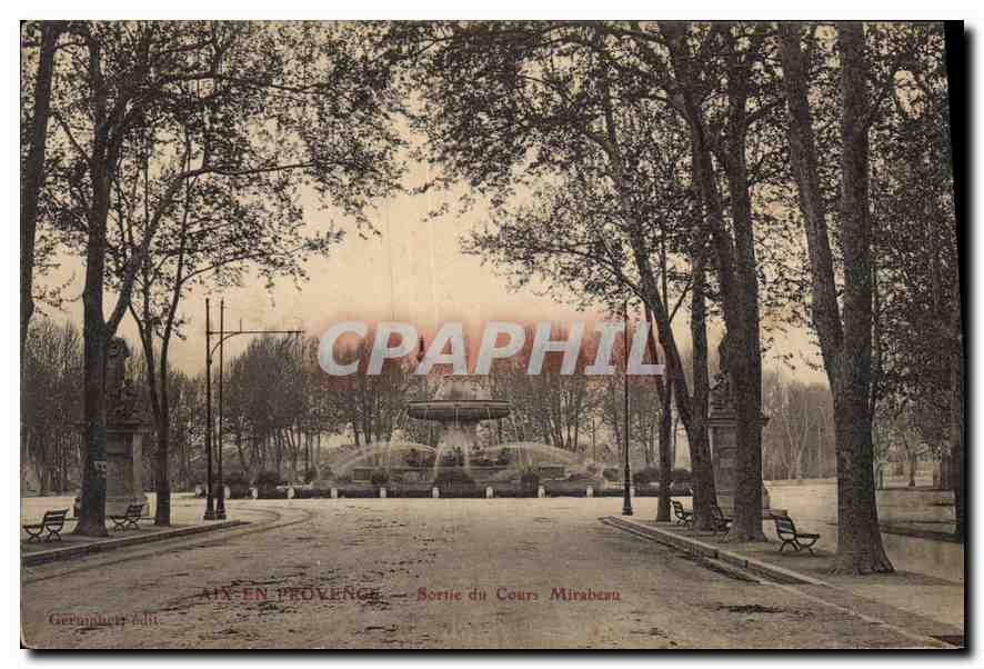 Aix-en-Provence — Sortie du Cours Mirabeau — Gerbainberg édit.