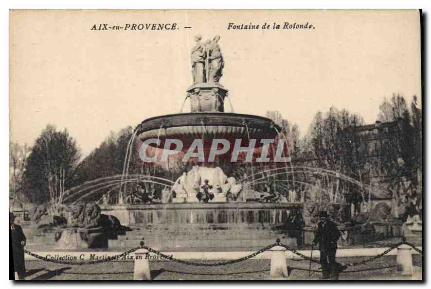 Aix-en-Provence — Fontäne der Rotonde — Sammlung C. Martinetti Aix en Provence