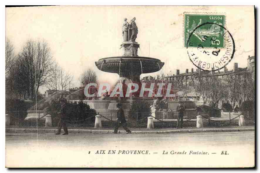 Aix-en-Provence — La Grande Fontaine — Éditeur L. El.