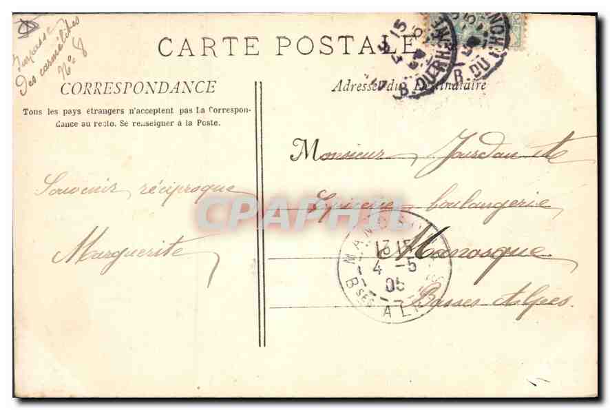CPA Aix en Provence La Grande Fontaine  — Rückseite