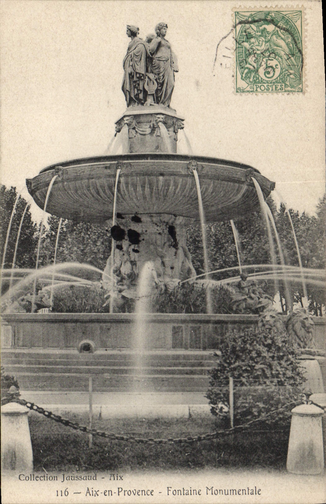 Aix-en-Provence — Monumentale Fontäne — Sammlung Jaussaud n°116