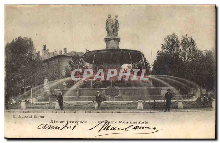 Aix-en-Provence — Fontaine Monumentale — E. Jaussaud Éditeur, n°1