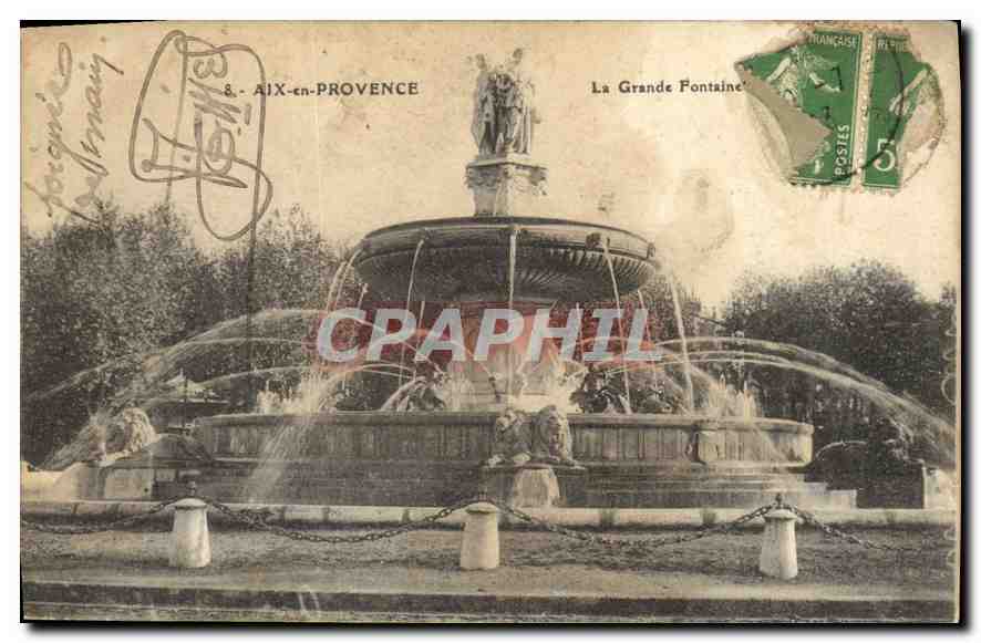 Aix-en-Provence — Die Grande Fontaine — Verleger Aix-en-Provence, Nr. 8