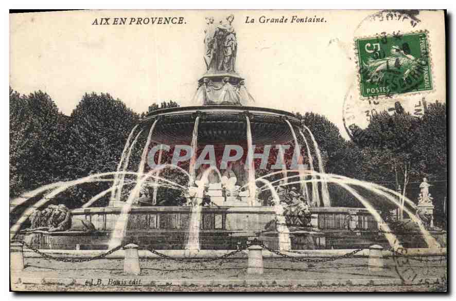 Aix-en-Provence — La Grande Fontaine — J.B. Bonis édit.