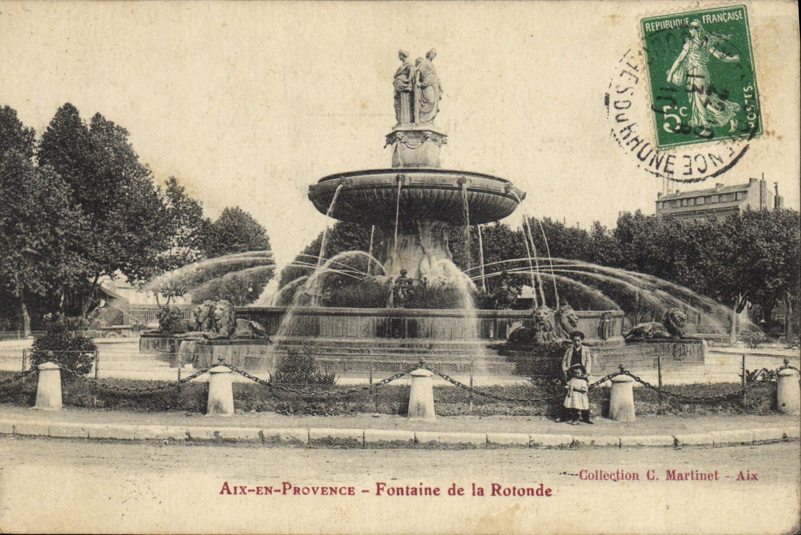 Aix-en-Provence — Fontaine de la Rotonde — Sammlung G. Martinet