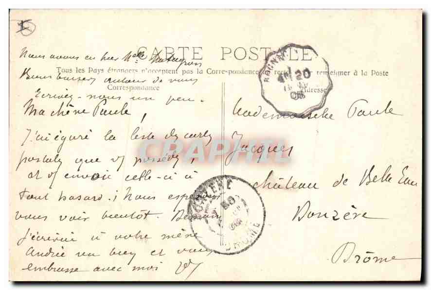 Aix-en-Provence - Fontäne der Rotonde — Sammlung C. M. — Rückseite