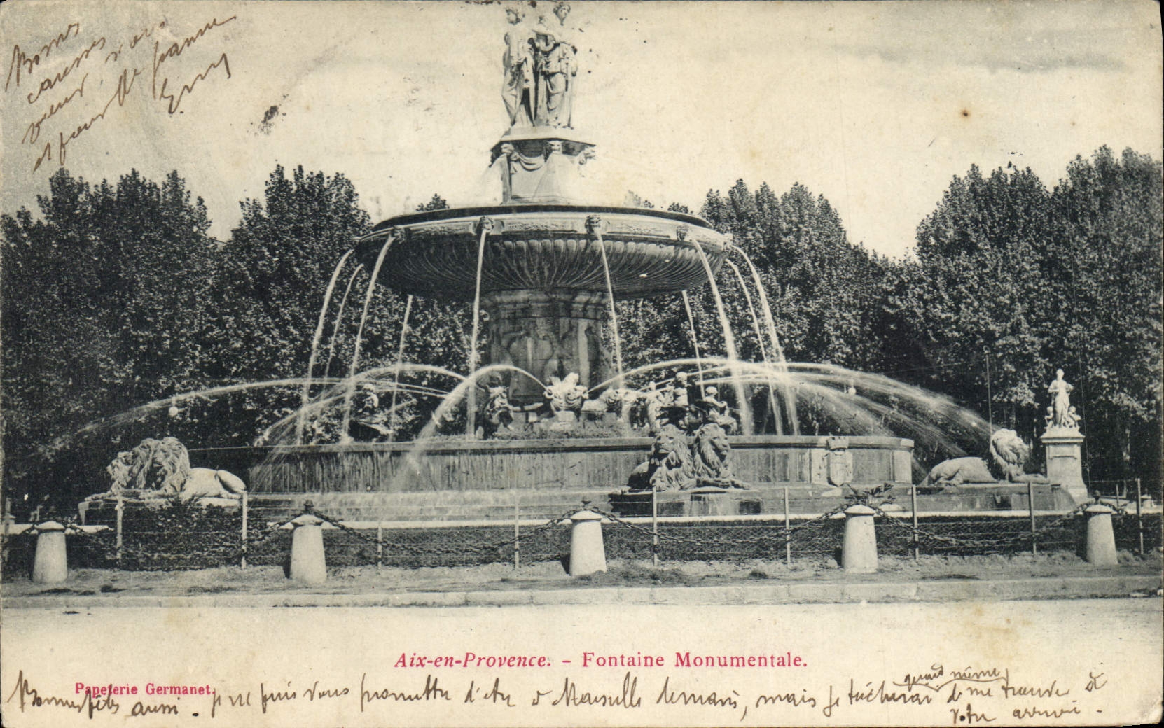 Aix-en-Provence — Fontaine Monumentale — Papeterie Germanet