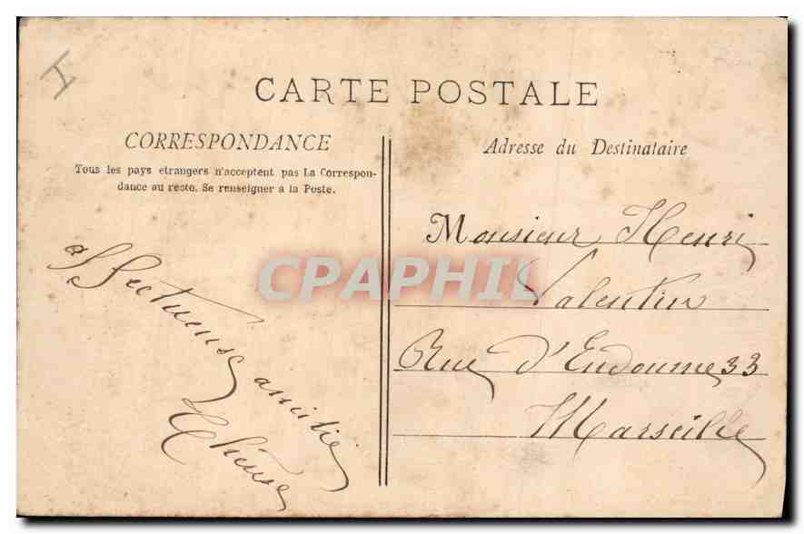 Aix-en-Provence — Fontaine Monumentale — Collection Jaussaud, n°120 — Verso