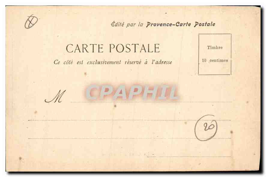 Aix - La Grande Fontaine — édité par la Provence-Carte Postale — Verso