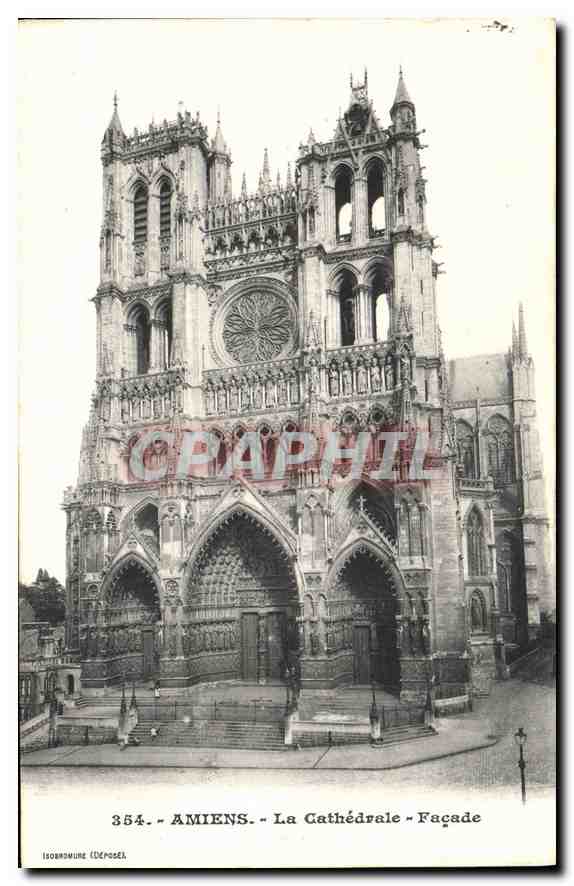 CPA Amiens La Cathedrale Facade 