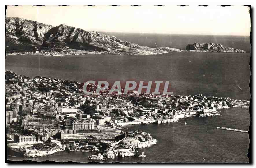 CPA Marseille Vue aerienne La Corniche Malmousque 