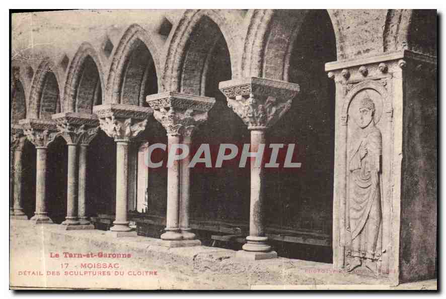 CPA Le Tarn et Garonne Moissac Detail des Sculptures du Cloitre 
