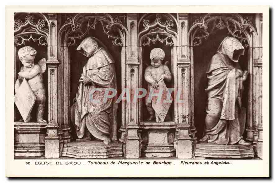 CPA Eglise de Brou Tombeau de Marguerite de Bourbon Pleurants et Angelots 