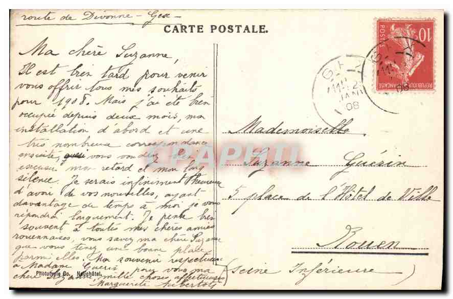 Route de la Faucille en hiver — Fontaine de Napoléon — 9906 — Verso