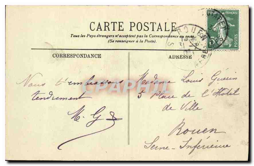 CPA Le Dauphine Le Grand Galilier  — Rückseite
