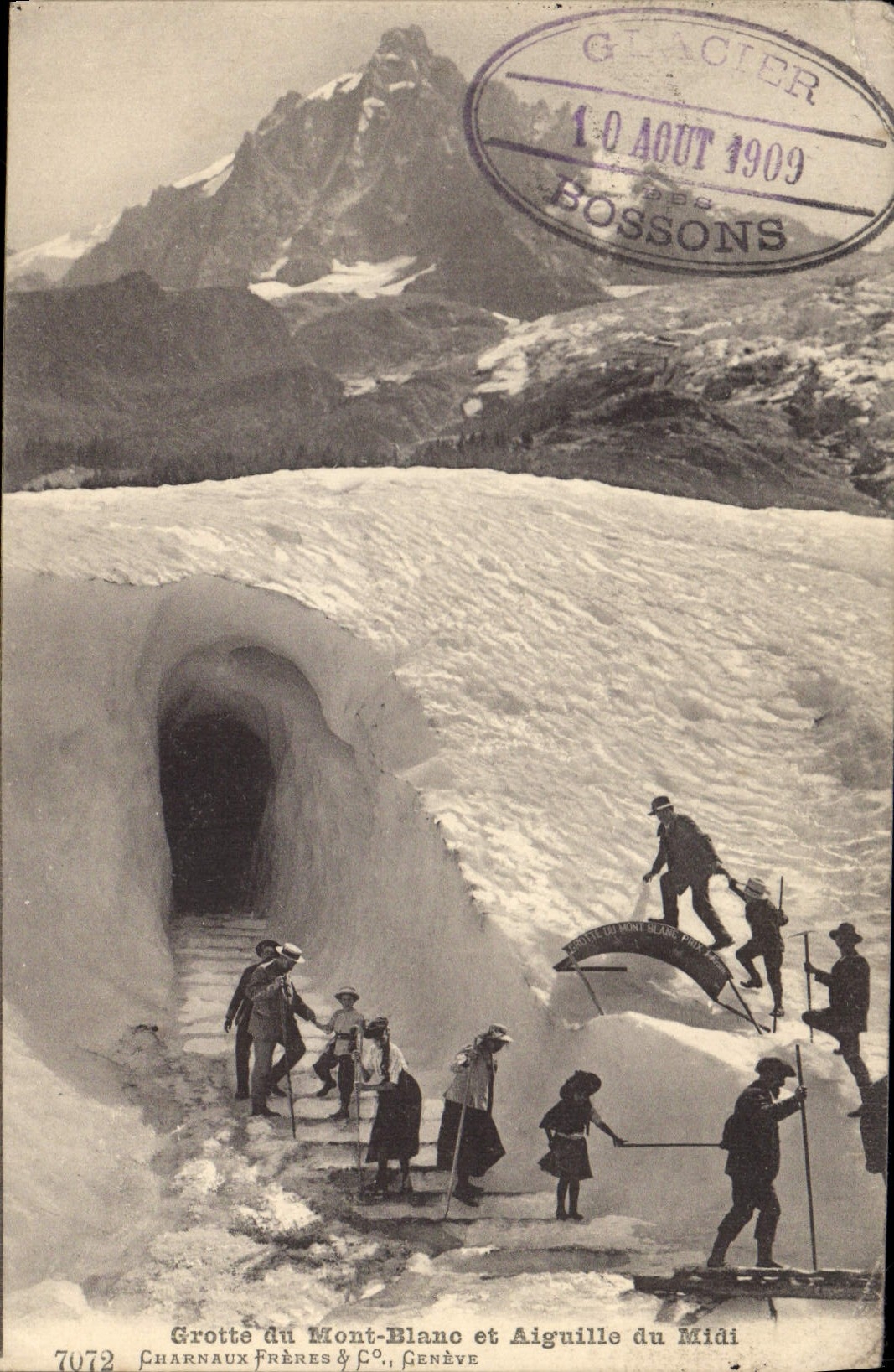 Grotte du Mont-Blanc et Aiguille du Midi — Charnaux Frères & C°, Genève, n°7072