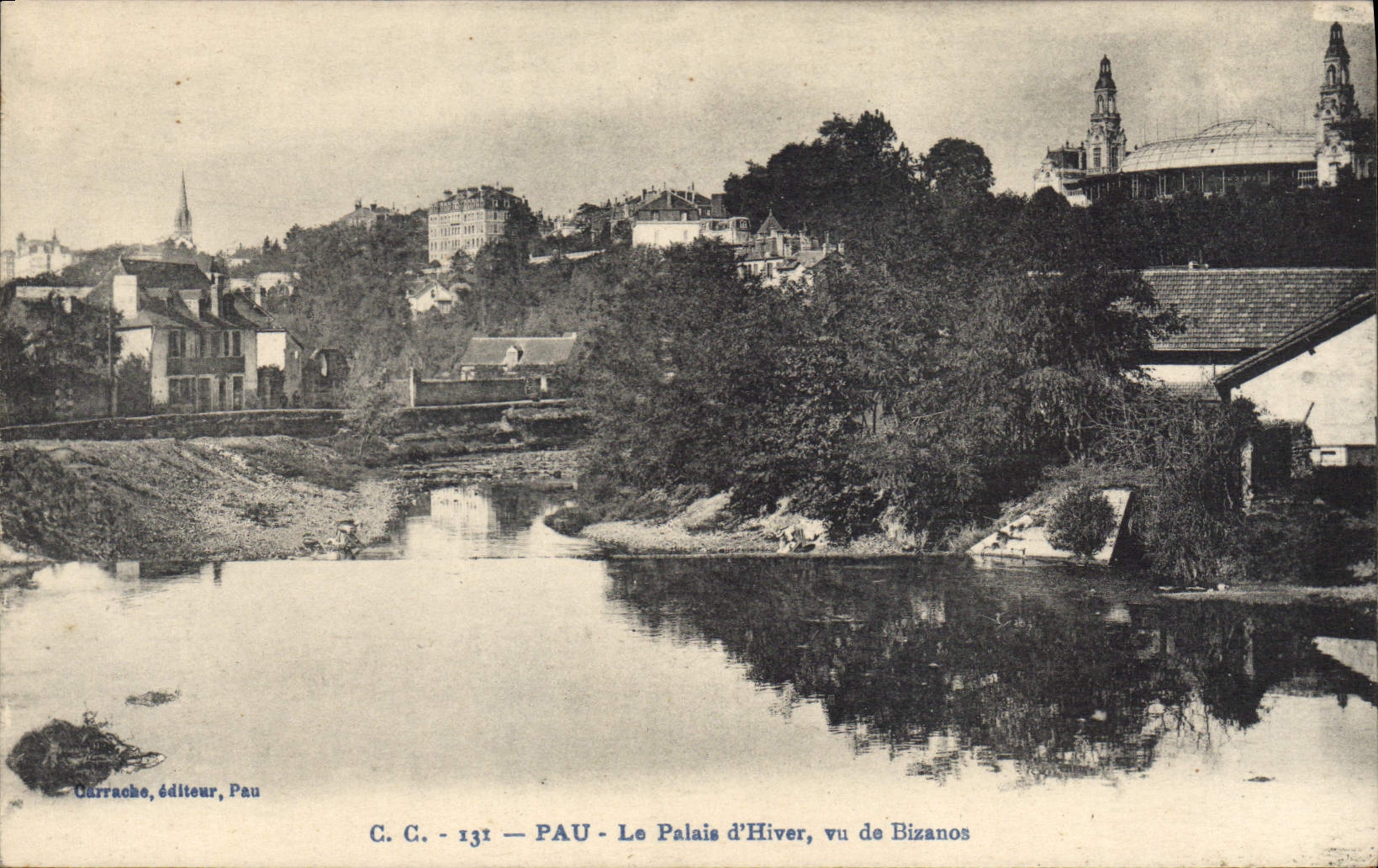 PAU - Le Palais d'Hiver, vu de Bizanos — C. C. - 131 — éditeur C. C. - Carrache, Pau