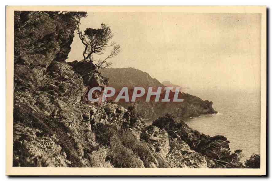 Les Îles d'Hyères (Var) — Vue sur la Pointe de l'Oustaou et le grand Sérainé — Éditions d'Art Yvon, Paris