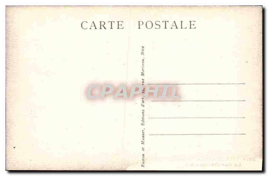 CPA Villefranche sur Mer La Rue obscure  — Rückseite
