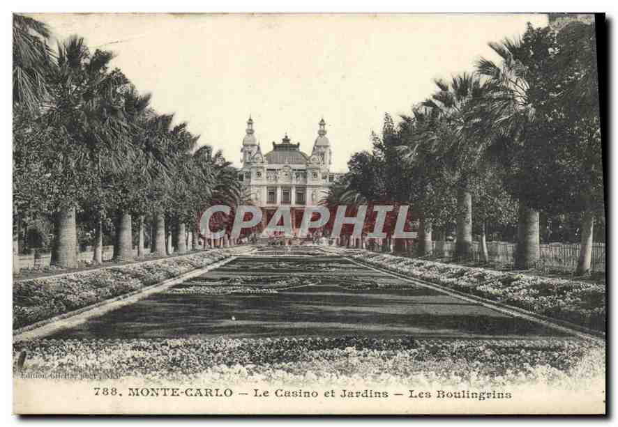 CPA Monte Carlo Le Casino et Jardins Les Boulingrins 