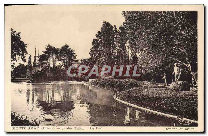 Montélimar (Drôme) — Jardin Public. Le Lac — Combier 1er Macon