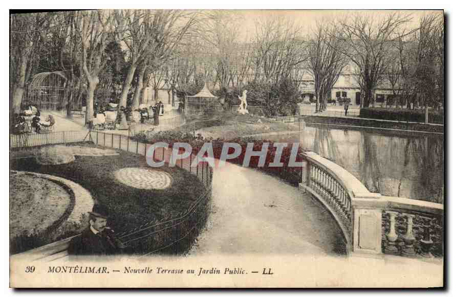 Montélimar — Nouvelle Terrasse au Jardin Public — LL