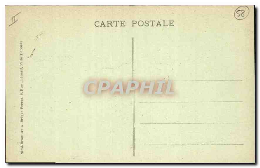 CPA Chatillon en Bazois Chateau Cour d'honneur  — Rückseite
