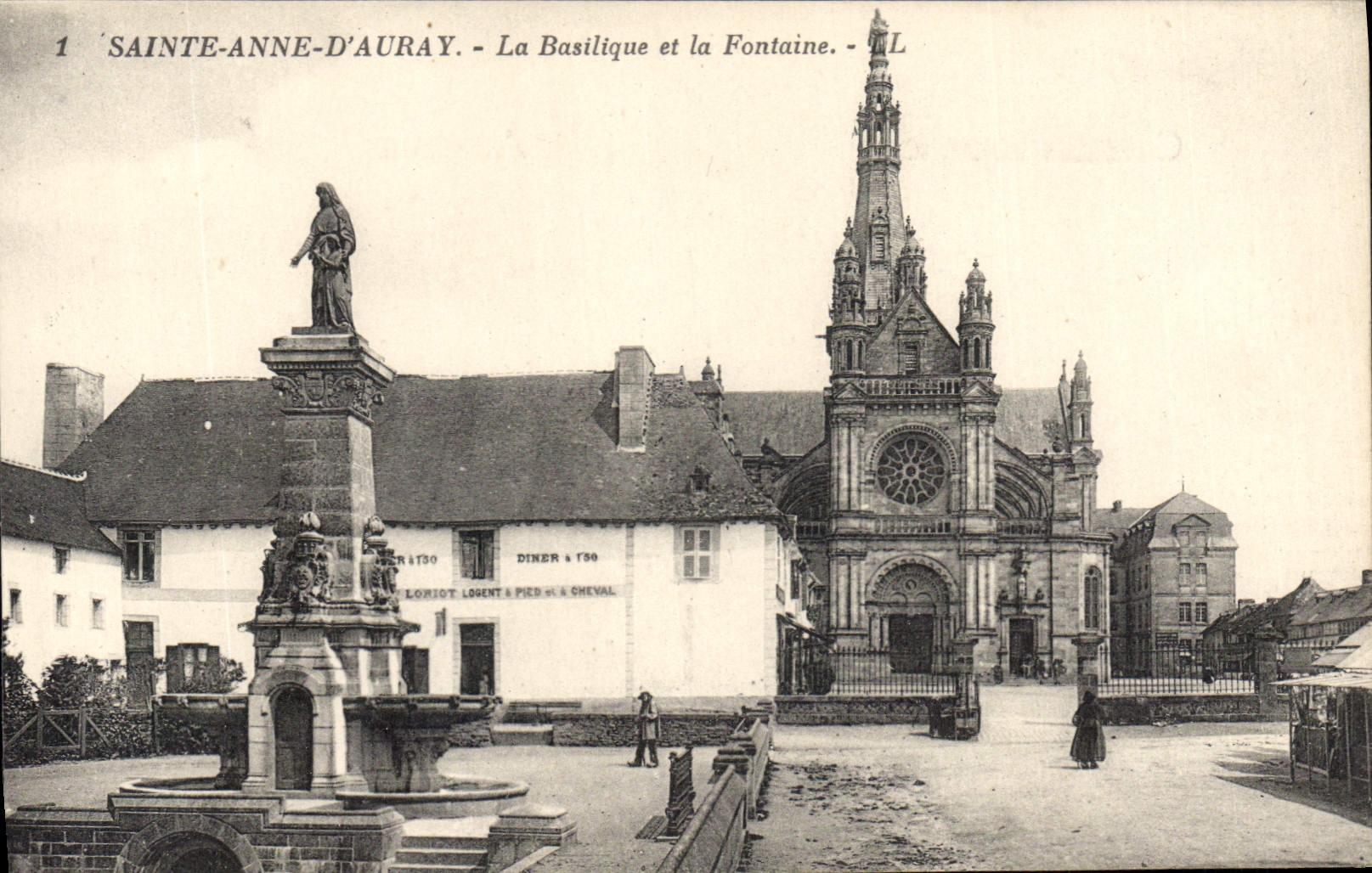 CPA Sainte Anne d'Auray la Basilique et la Fontaine 