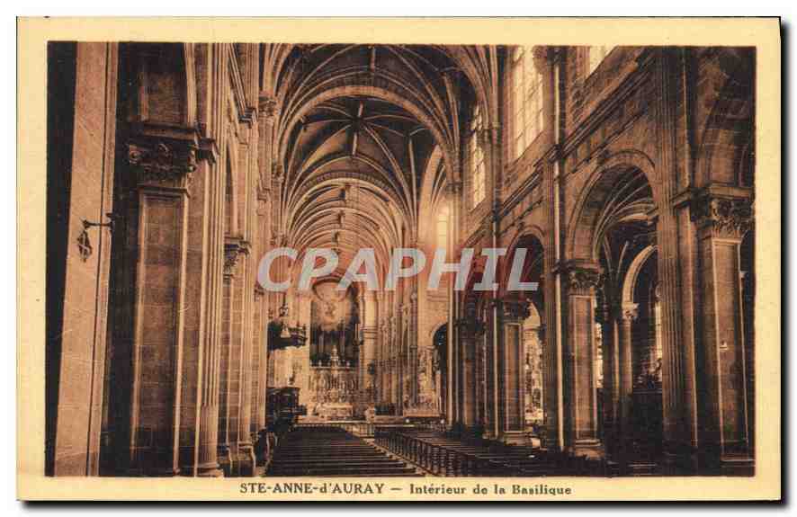 CPA Sainte Anne d'Auray Interieur de la Basilique 