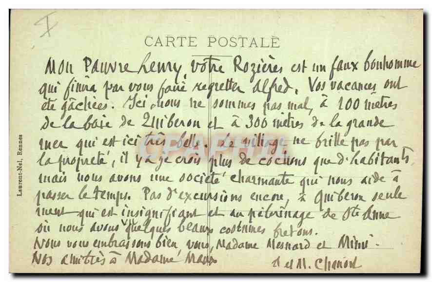 CPA Ste Anne d'Auray La Calvaire et le Cloitre  — Verso