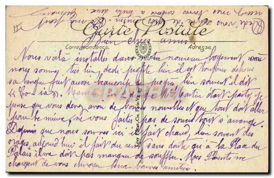 CPA Vals les Bains Chateau de la Chataigneraie  — Rückseite
