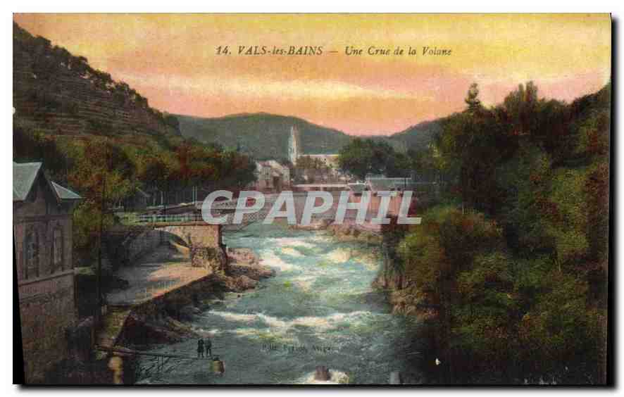 VAls-les-BAINS — Une Crue de la Volane — Éditeur : B. P. M. n°14