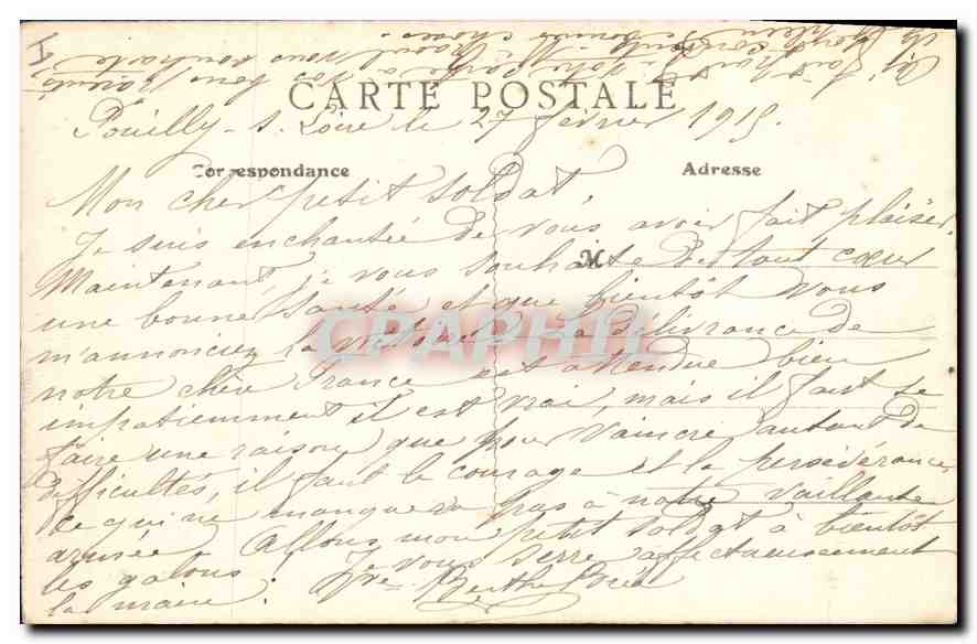 CPA Pouilly sur Loire Nievre Le Chateau du Nozet  — Back
