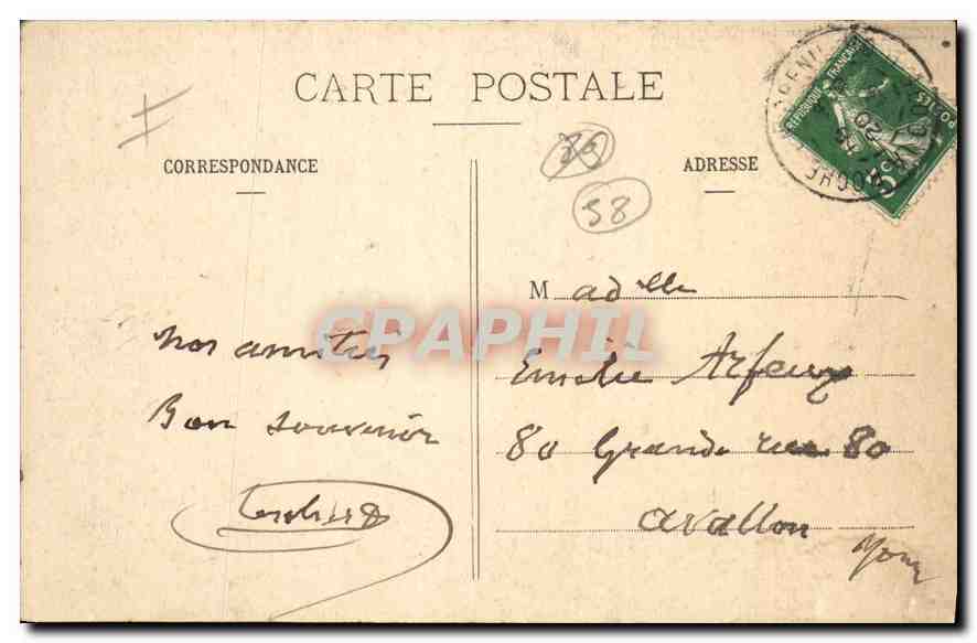 CPA En Morvan La Pierre Qui vire La Chapelle  — Rückseite