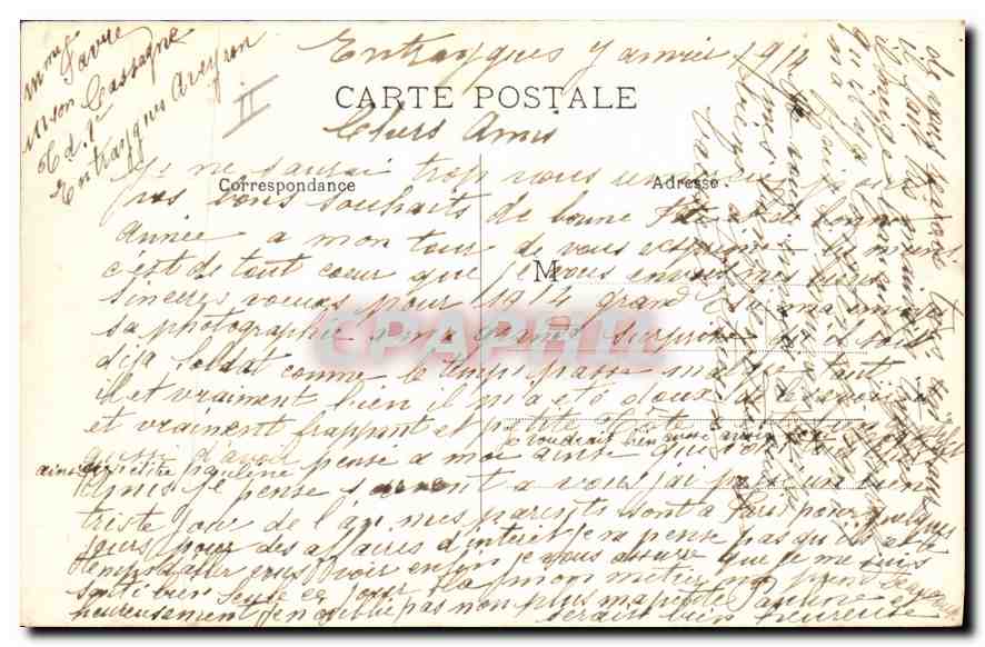 CPA L'Auvergne Cantal Un Paturage a Falhitoux Moutons — Back