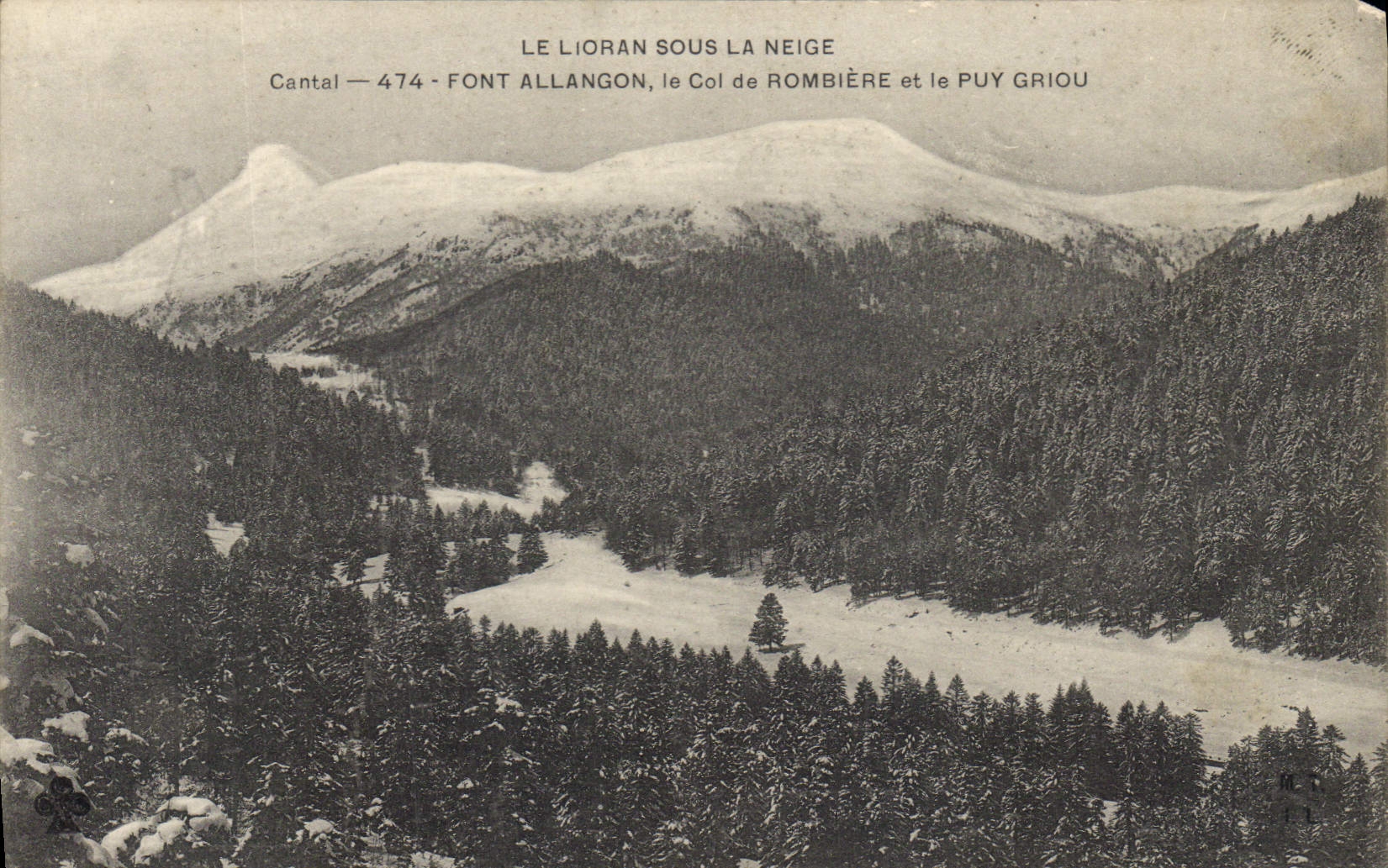 CPA Li Lioram sous la Neige Font Allangon le Col de Rombiere et le Puy Griou 