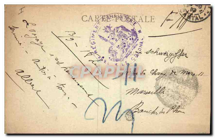 CPA Le Cantal Pittoresque Chateau d'Anjony et Vallee de la Doire  — Verso