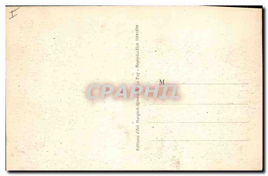 CPA Cantal Le Chateau d'Alleuze et la Petite Chapelle  — Verso