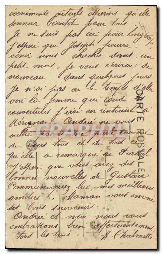 CPA Cantal Breche de Roland Le Col  — Verso