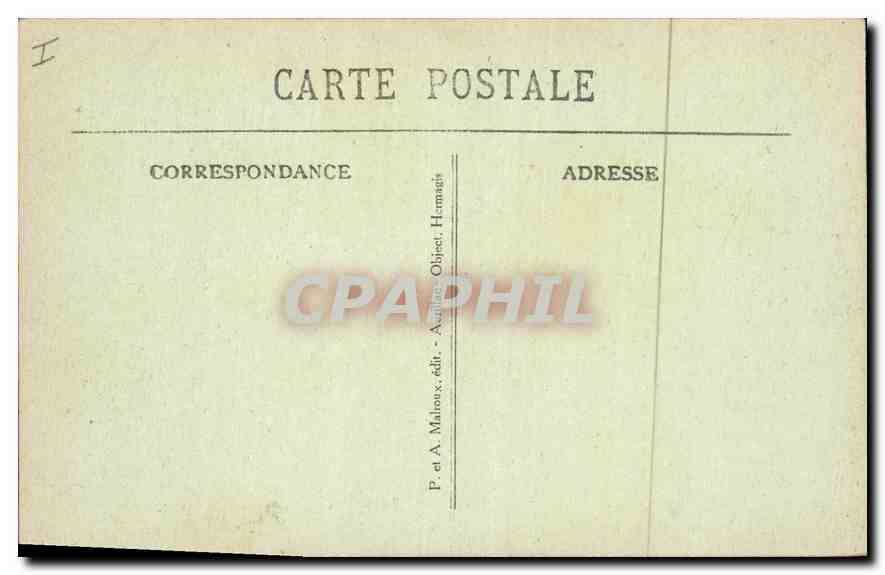 Montagnes du Cantal — Une Vacherie au Col de Cabre — P. et A. Malion, éditeurs, Hamagin — Verso