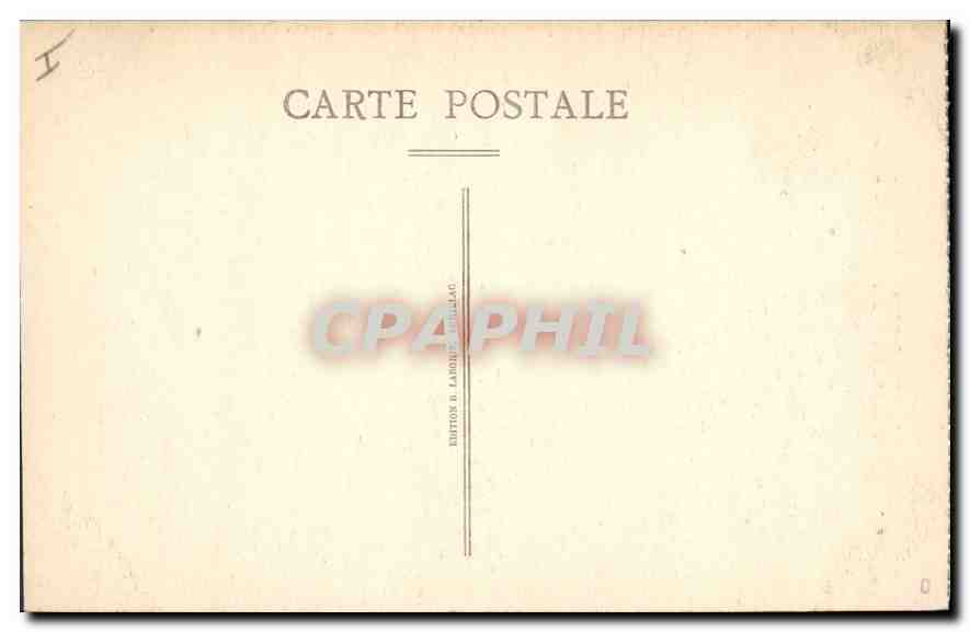 CPA Le Cantal Pittoresque Ohaos de Castel Tinef La Porte du Lion — Verso