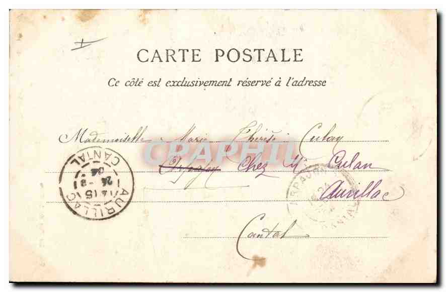 CPA Le Pas de la Cere  — Verso