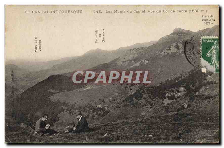 CPA Le Cantal Pittoresque Les Monts du Cantal vue du Col de Cabre 