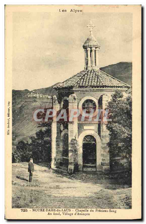 Notre-Dame-du-Laus - Kapelle des Blutigen Herzens — Im Hintergrund, Dorf Avançon — Verlag Milin Jabrat, Nr. 725