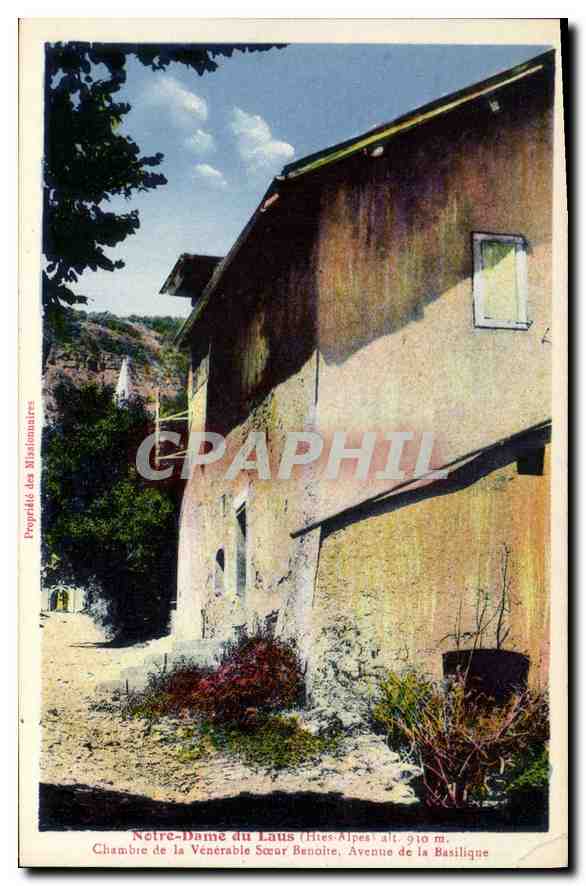 Chambre de la Vénérable Sœur Benoîte — Notre-Dame du Laus (Htes-Alpes) alt. 910 m. — Propriété des Missionnaires