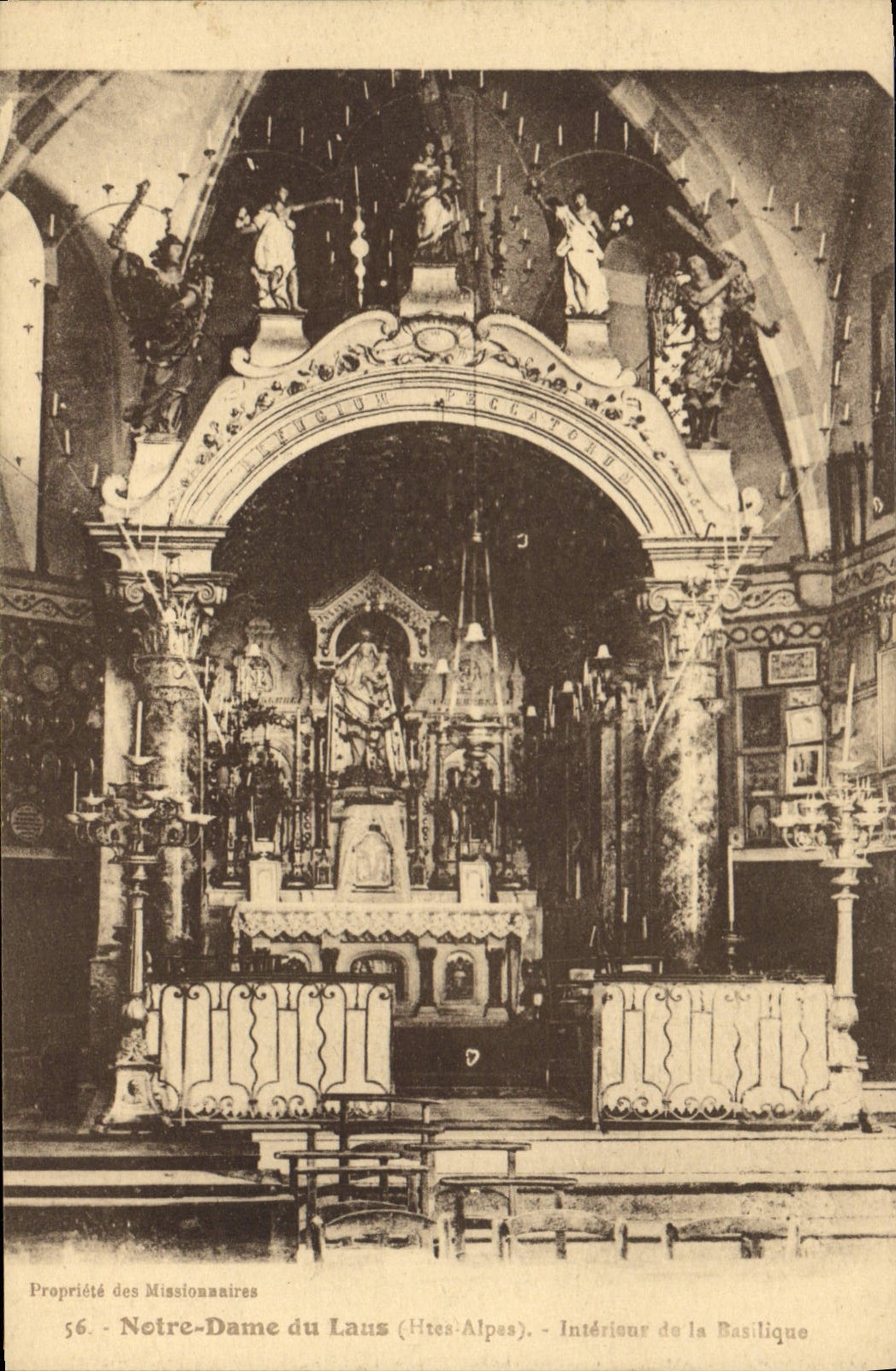 Notre-Dame du Lauz (Hautes-Alpes) — Intérieur de la Basilique — Propriété des Missionnaires — n° 56