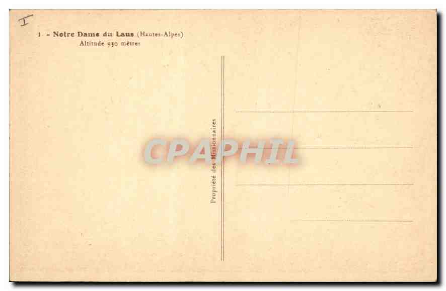 Notre Dame du Laus — Hautes-Alpes — Propriété des Missionnaires — Reverso