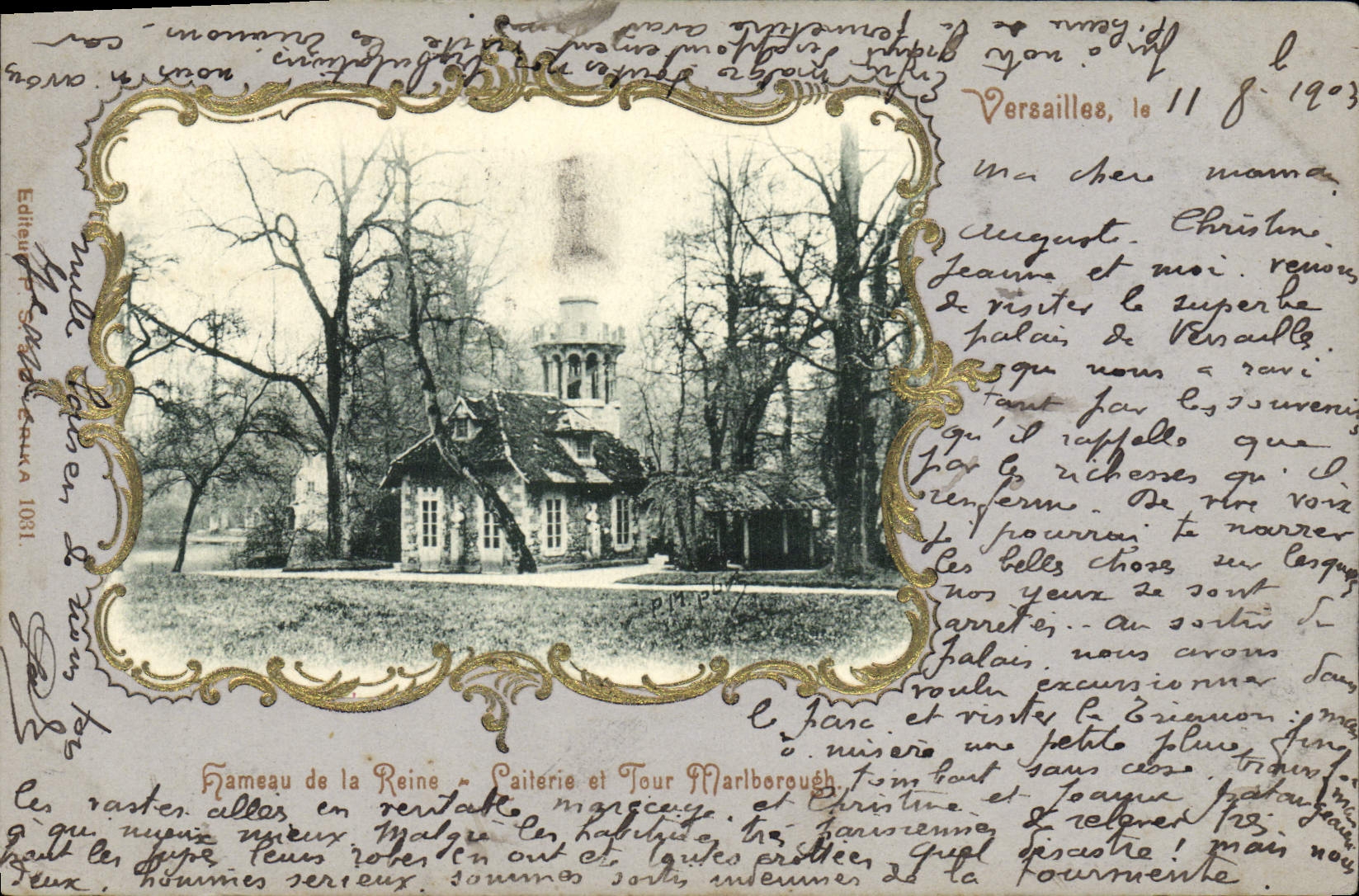 Château de la Reine — Caisserie et Tour Marlborough — Éditeur SODA 1903